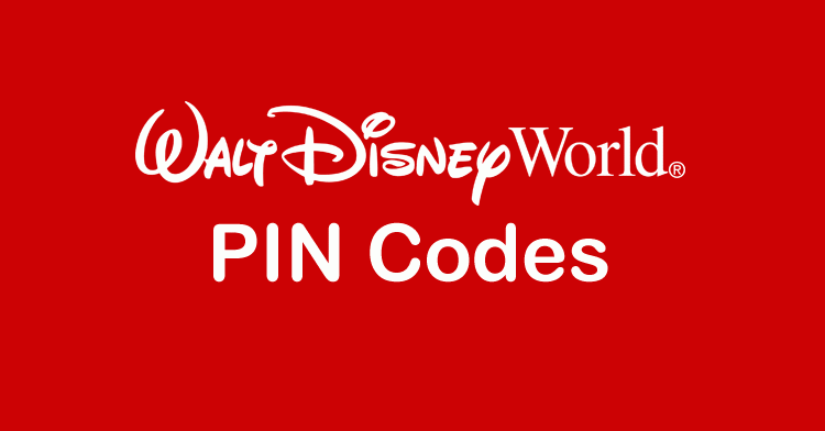 disney world pin codes